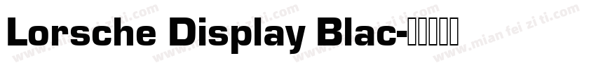 Lorsche Display Blac字体转换